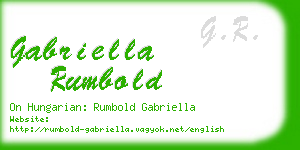 gabriella rumbold business card